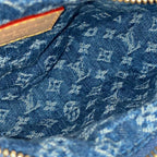 LOUIS VUITTON ルイ・ヴィトン モノグラム デニム ポシェット・バレー ハンドバッグ ブルー RFID反応済 ★極美品★ ★箱・袋付★