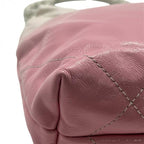 CHANEL シャネル シャネル22 ミニ ハンドバッグ ショルダーバッグ 2WAY ラムスキン ピンク ホワイト ランダムプレート ★美品★