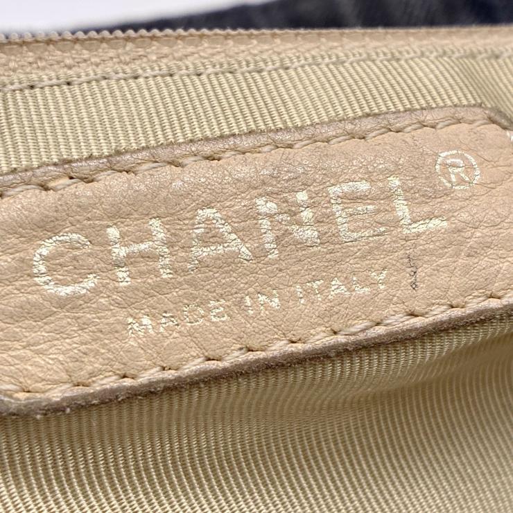 CHANEL シャネル 夜間飛行 ナイトフライト チェーン トートバッグ デニム ゴールド金具 チャーム付 10番台 ★希少★ ★美品★
