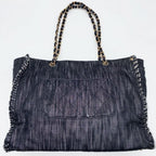 CHANEL シャネル 夜間飛行 ナイトフライト チェーン トートバッグ デニム ゴールド金具 チャーム付 10番台 ★希少★ ★美品★