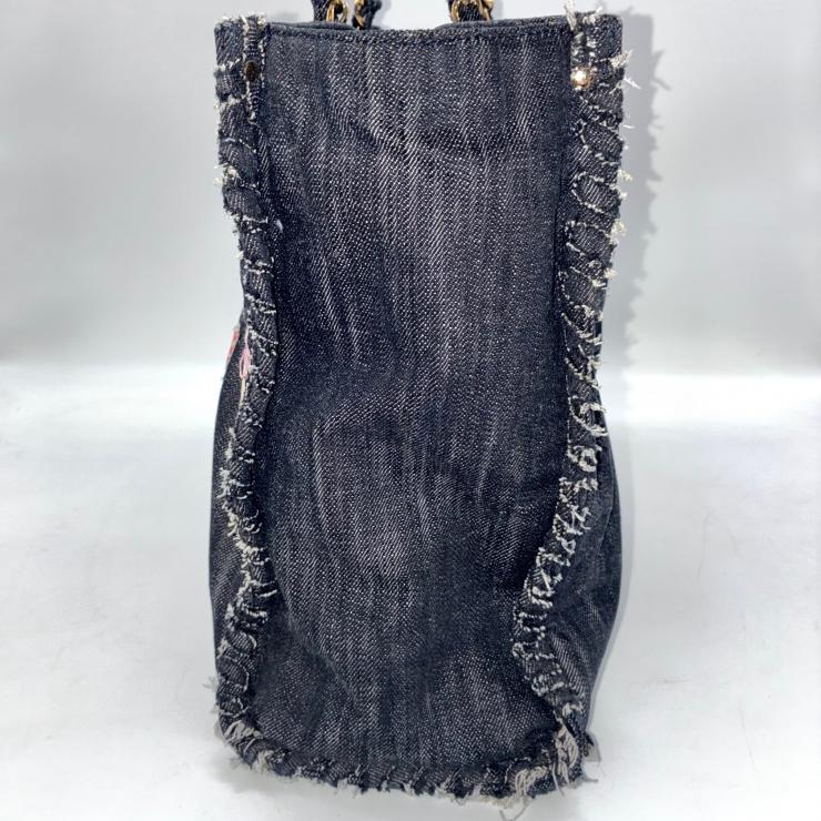 CHANEL シャネル 夜間飛行 ナイトフライト チェーン トートバッグ デニム ゴールド金具 チャーム付 10番台 ★希少★ ★美品★