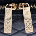 CHANEL シャネル ビジネスアフィニティ マトラッセ キャビアスキン 2WAY ハンドバッグ ショルダー ゴールド金具 ブラック ★美品★