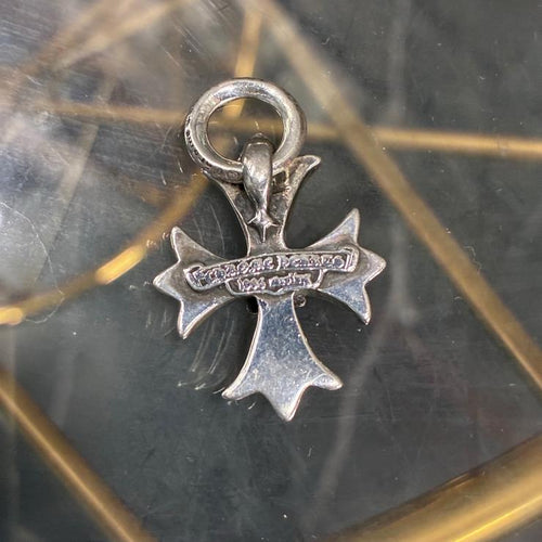 CHROME HEARTS クロムハーツ ダブルCHクロス ペンダントトップ チャーム シルバー SV925 アクセサリー ★良品★