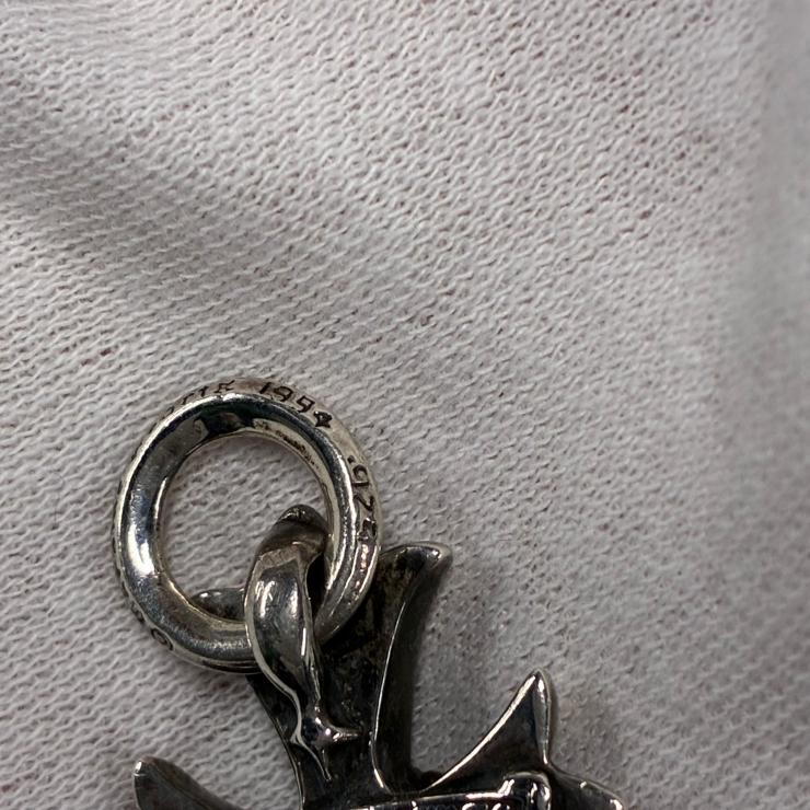 CHROME HEARTS クロムハーツ ダブルCHクロス ペンダントトップ チャーム シルバー SV925 アクセサリー ★良品★