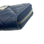 CHANEL シャネル マトラッセ キャビアスキン コインケース 財布 ネイビー ゴールド金具 ★美品★