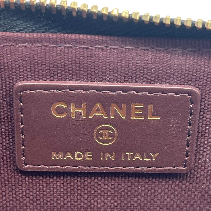 CHANEL シャネル マトラッセ キャビアスキン コインケース カードケース AP3179 L字ファスナー ブラック ゴールド金具 ★美品★