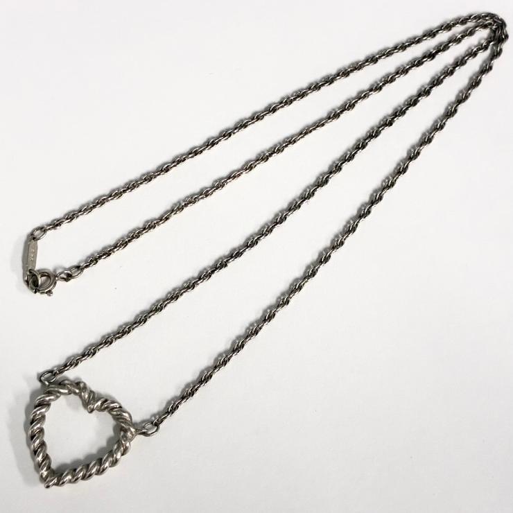 Tiffany&Co. ティファニー ツイスト ハート ネックレス アクセサリー シルバー SV925 ★美品★