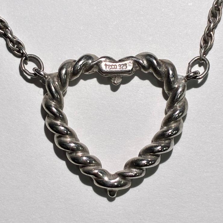 Tiffany&Co. ティファニー ツイスト ハート ネックレス アクセサリー シルバー SV925 ★美品★
