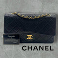 CHANEL シャネル マトラッセ25 ラムスキン レザー Wフラップ Wチェーン ショルダーバッグ バッグ ゴールド金具 1番台 ヴィンテージ A01112 ★ギャラ付★