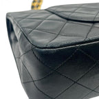 CHANEL シャネル マトラッセ25 ラムスキン レザー Wフラップ Wチェーン ショルダーバッグ バッグ ゴールド金具 1番台 ヴィンテージ A01112 ★ギャラ付★