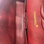 CHANEL シャネル マトラッセ25 ラムスキン レザー Wフラップ Wチェーン ショルダーバッグ バッグ ゴールド金具 1番台 ヴィンテージ A01112 ★ギャラ付★