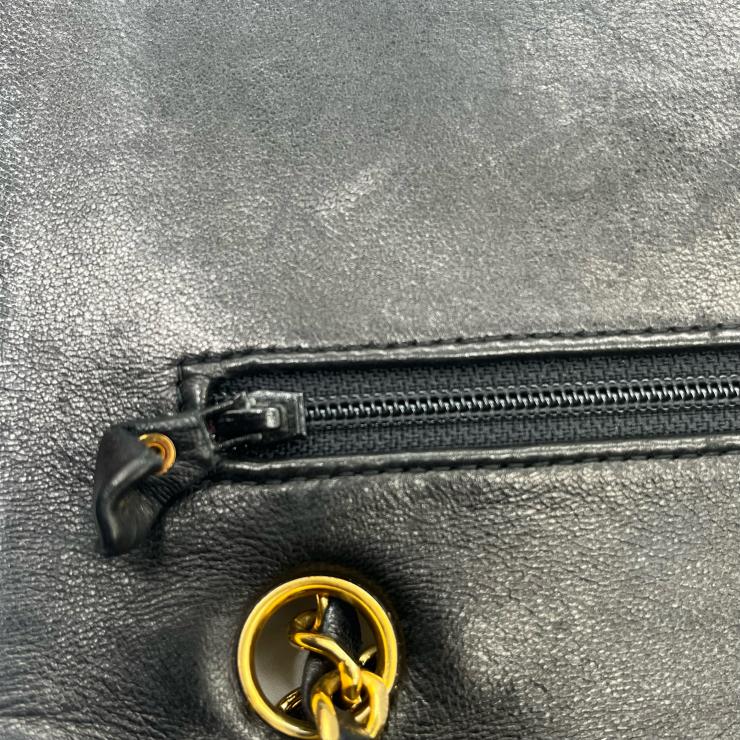 CHANEL シャネル マトラッセ25 ラムスキン レザー Wフラップ Wチェーン ショルダーバッグ バッグ ゴールド金具 1番台 ヴィンテージ A01112 ★ギャラ付★