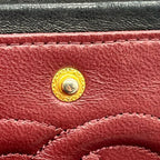 CHANEL シャネル マトラッセ25 ラムスキン レザー Wフラップ Wチェーン ショルダーバッグ バッグ ゴールド金具 1番台 ヴィンテージ A01112 ★ギャラ付★