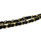 CHANEL シャネル マトラッセ25 ラムスキン レザー Wフラップ Wチェーン ショルダーバッグ バッグ ゴールド金具 1番台 ヴィンテージ A01112 ★ギャラ付★