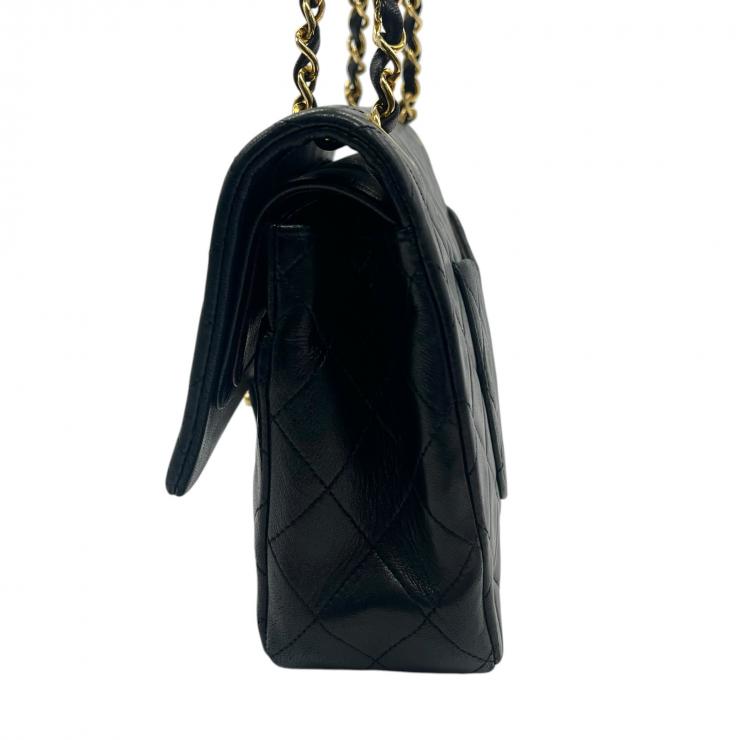 CHANEL シャネル マトラッセ25 ラムスキン レザー Wフラップ Wチェーン ショルダーバッグ バッグ ゴールド金具 1番台 ヴィンテージ A01112 ★ギャラ付★