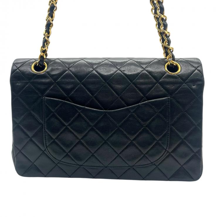 CHANEL シャネル マトラッセ25 ラムスキン レザー Wフラップ Wチェーン ショルダーバッグ バッグ ゴールド金具 1番台 ヴィンテージ A01112 ★ギャラ付★