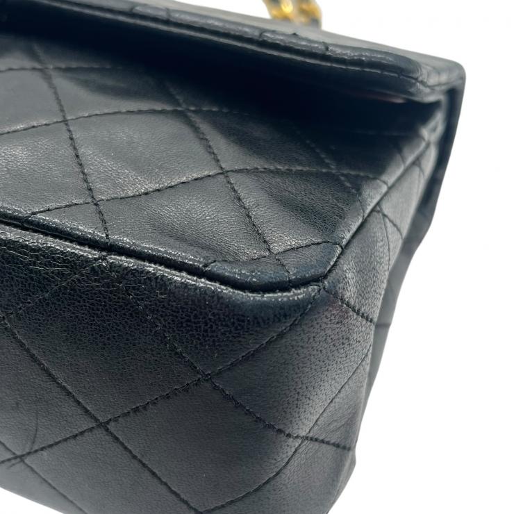 CHANEL シャネル マトラッセ25 ラムスキン レザー Wフラップ Wチェーン ショルダーバッグ バッグ ゴールド金具 1番台 ヴィンテージ A01112 ★ギャラ付★