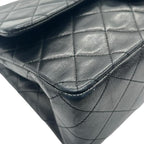 CHANEL シャネル マトラッセ25 ラムスキン レザー Wフラップ Wチェーン ショルダーバッグ バッグ ゴールド金具 1番台 ヴィンテージ A01112 ★ギャラ付★