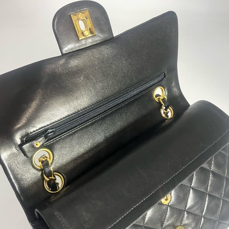 CHANEL シャネル マトラッセ23 Wフラップ Wチェーンショルダーバッグ ラムスキン ゴールド金具 2番台 ヴィンテージ ★ギャラ付★