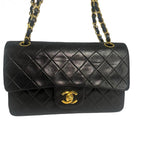 CHANEL シャネル マトラッセ23 Wフラップ Wチェーンショルダーバッグ ラムスキン ゴールド金具 2番台 ヴィンテージ ★ギャラ付★