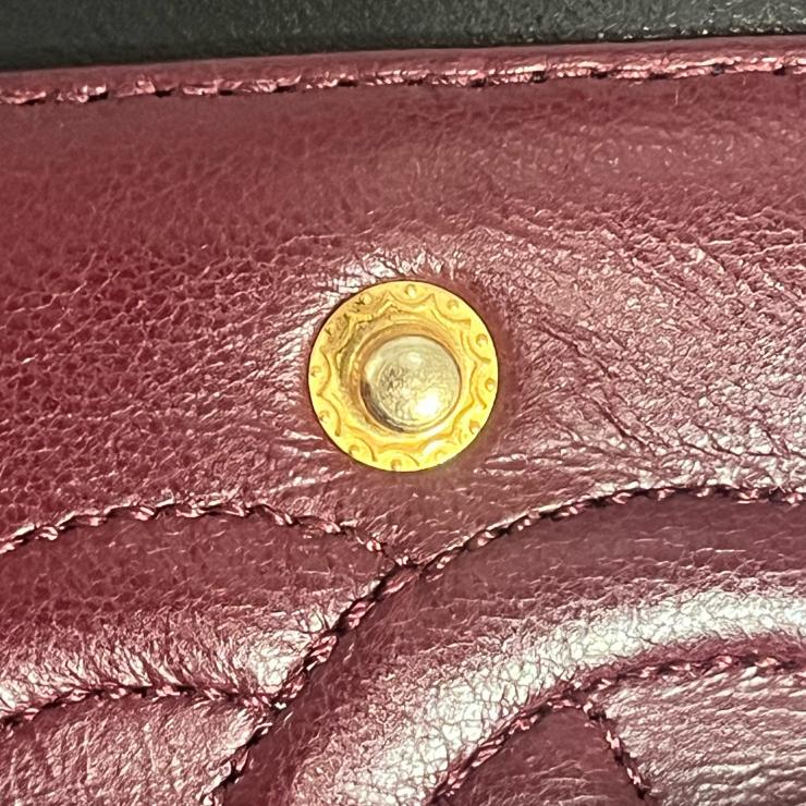 CHANEL シャネル マトラッセ23 Wフラップ Wチェーンショルダーバッグ ラムスキン ゴールド金具 2番台 ヴィンテージ ★ギャラ付★
