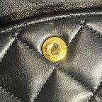 CHANEL シャネル マトラッセ23 Wフラップ Wチェーンショルダーバッグ ラムスキン ゴールド金具 2番台 ヴィンテージ ★ギャラ付★
