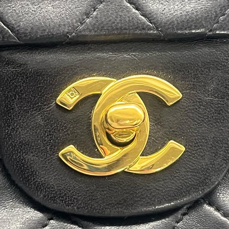 CHANEL シャネル マトラッセ23 Wフラップ Wチェーンショルダーバッグ ラムスキン ゴールド金具 2番台 ヴィンテージ ★ギャラ付★