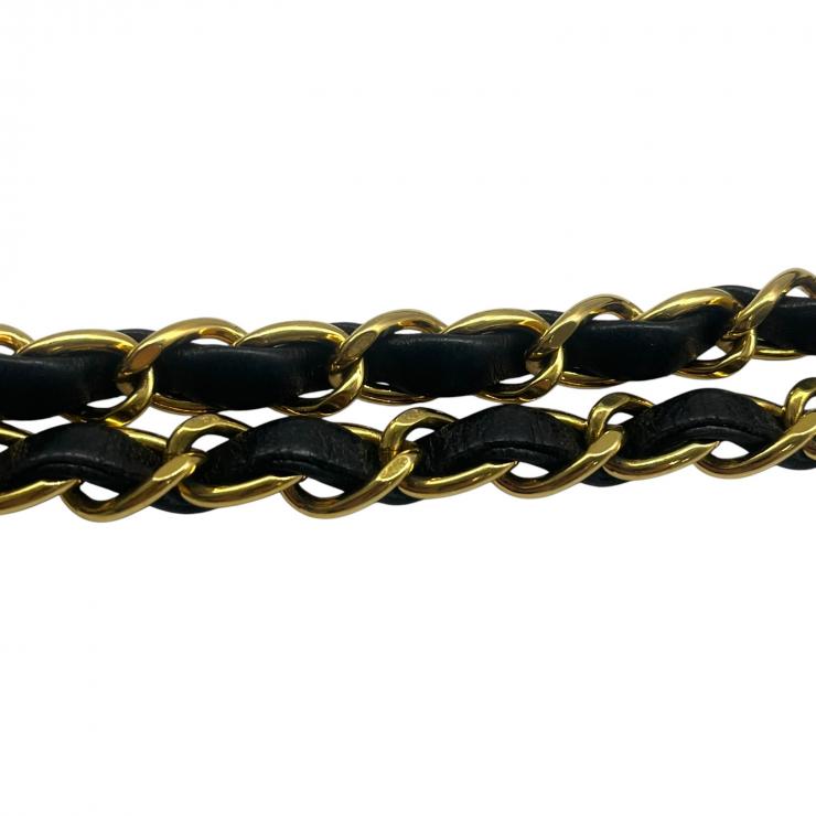 CHANEL シャネル マトラッセ23 Wフラップ Wチェーンショルダーバッグ ラムスキン ゴールド金具 2番台 ヴィンテージ ★ギャラ付★