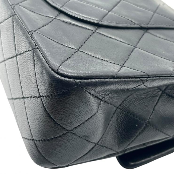 CHANEL シャネル マトラッセ25 ラムスキン レザー Wフラップ Wチェーン ショルダーバッグ バッグ ゴールド金具 1番台 ヴィンテージ A01112 ★ギャラ付★