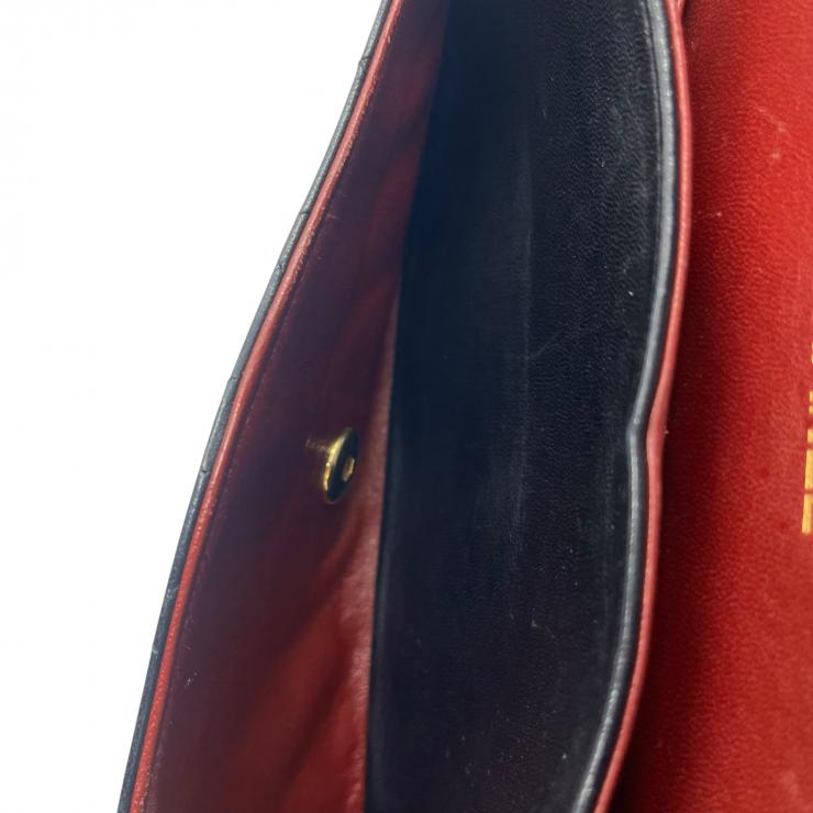 CHANEL シャネル マトラッセ25 ラムスキン レザー Wフラップ Wチェーン ショルダーバッグ バッグ ゴールド金具 1番台 ヴィンテージ A01112 ★ギャラ付★
