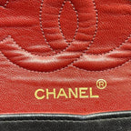 CHANEL シャネル マトラッセ25 ラムスキン レザー Wフラップ Wチェーン ショルダーバッグ バッグ ゴールド金具 1番台 ヴィンテージ A01112 ★ギャラ付★