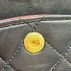 CHANEL シャネル マトラッセ25 ラムスキン レザー Wフラップ Wチェーン ショルダーバッグ バッグ ゴールド金具 1番台 ヴィンテージ A01112 ★ギャラ付★