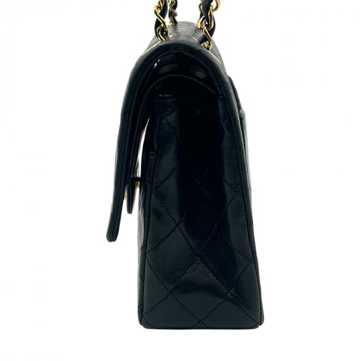 CHANEL シャネル マトラッセ25 ラムスキン レザー Wフラップ Wチェーン ショルダーバッグ バッグ ゴールド金具 1番台 ヴィンテージ A01112 ★ギャラ付★