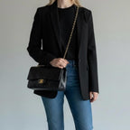 CHANEL シャネル マトラッセ25 ラムスキン レザー Wフラップ Wチェーン ショルダーバッグ バッグ ゴールド金具 1番台 ヴィンテージ A01112 ★ギャラ付★
