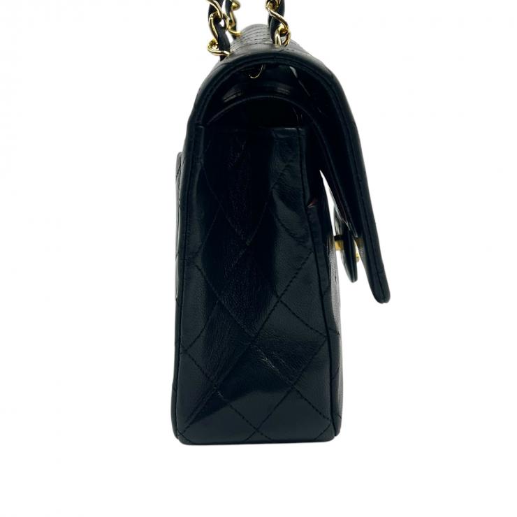 CHANEL シャネル マトラッセ25 ラムスキン レザー Wフラップ Wチェーン ショルダーバッグ バッグ ゴールド金具 1番台 ヴィンテージ A01112 ★ギャラ付★