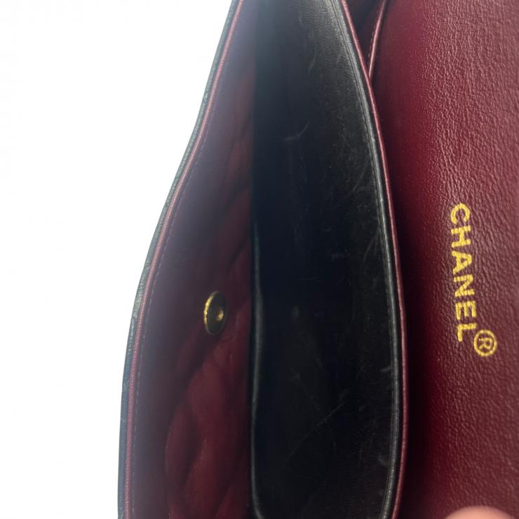 CHANEL シャネル マトラッセ25 ラムスキン レザー Wフラップ Wチェーン ショルダーバッグ バッグ ゴールド金具 A01112 ★3番台 ヴィンテージ★★希少品★