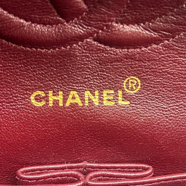 CHANEL シャネル マトラッセ25 ラムスキン レザー Wフラップ Wチェーン ショルダーバッグ バッグ ゴールド金具 A01112 ★3番台 ヴィンテージ★★希少品★