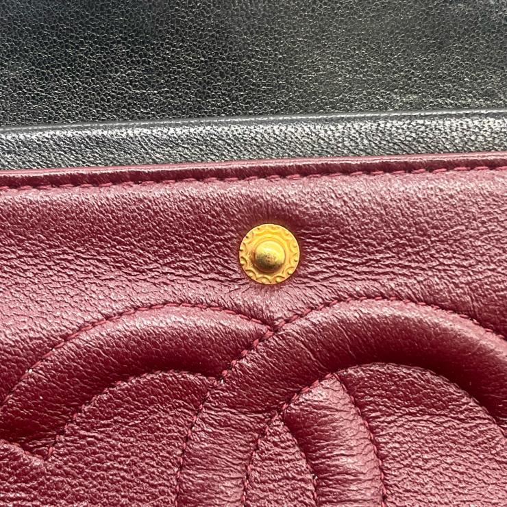 CHANEL シャネル マトラッセ25 ラムスキン レザー Wフラップ Wチェーン ショルダーバッグ バッグ ゴールド金具 A01112 ★3番台 ヴィンテージ★★希少品★