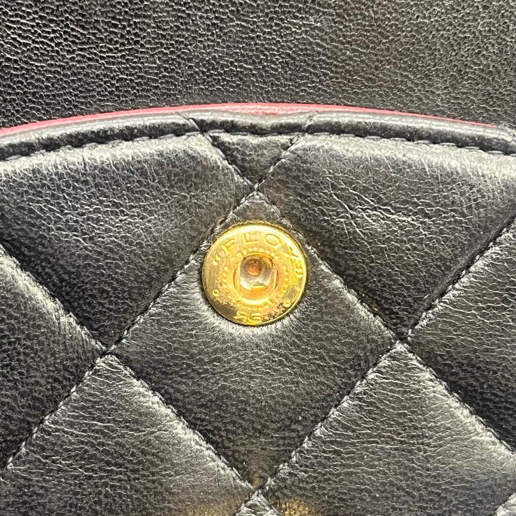 CHANEL シャネル マトラッセ25 ラムスキン レザー Wフラップ Wチェーン ショルダーバッグ バッグ ゴールド金具 A01112 ★3番台 ヴィンテージ★★希少品★