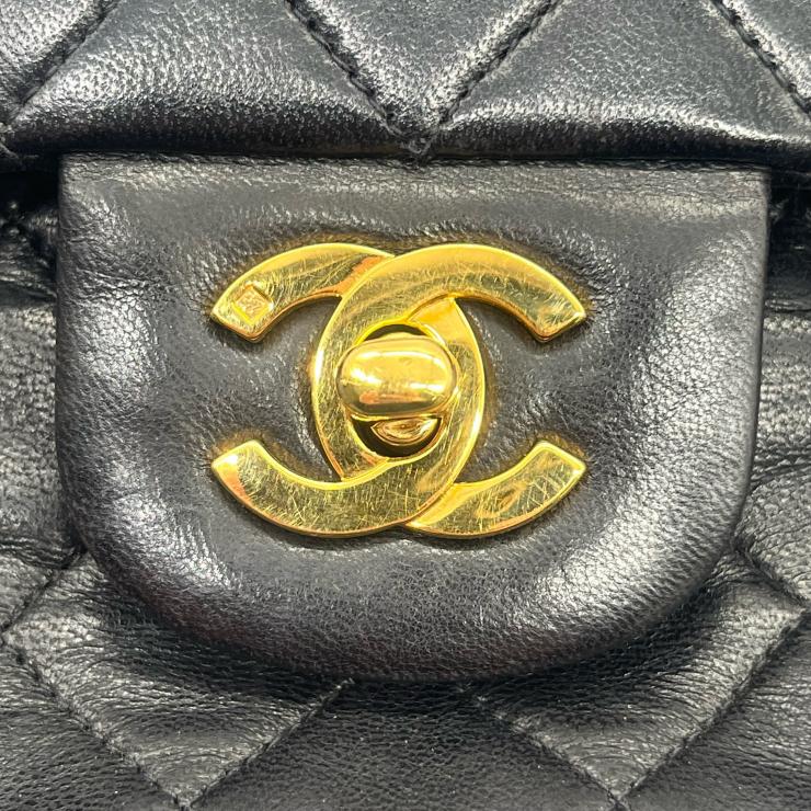 CHANEL シャネル マトラッセ25 ラムスキン レザー Wフラップ Wチェーン ショルダーバッグ バッグ ゴールド金具 A01112 ★3番台 ヴィンテージ★★希少品★