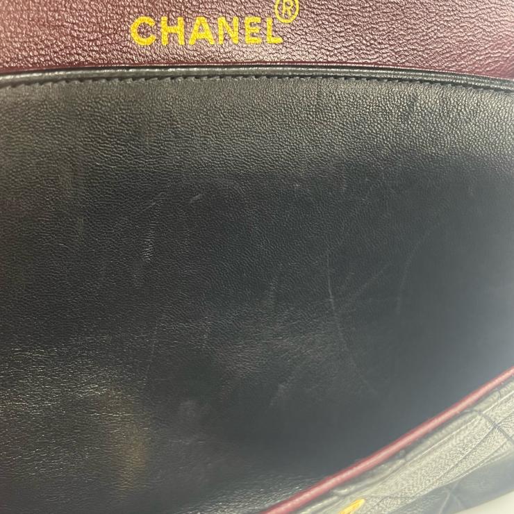 CHANEL シャネル マトラッセ25 ラムスキン レザー Wフラップ Wチェーン ショルダーバッグ バッグ ゴールド金具 A01112 ★3番台 ヴィンテージ★★希少品★