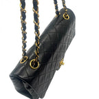 CHANEL シャネル マトラッセ25 ラムスキン レザー Wフラップ Wチェーン ショルダーバッグ バッグ ゴールド金具 A01112 ★3番台 ヴィンテージ★★希少品★