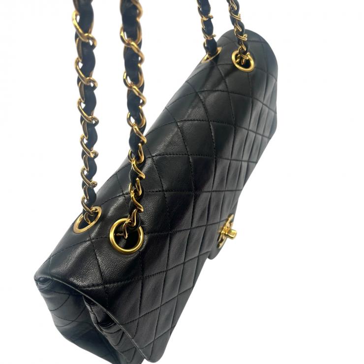 CHANEL シャネル マトラッセ25 ラムスキン レザー Wフラップ Wチェーン ショルダーバッグ バッグ ゴールド金具 A01112 ★3番台 ヴィンテージ★★希少品★