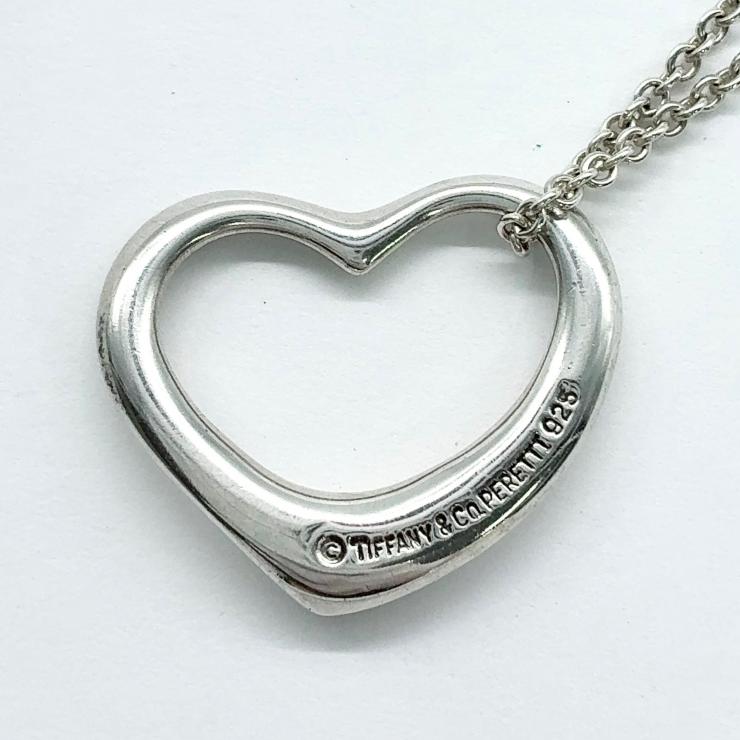 Tiffany&Co. ティファニー オープンハート 22mm ネックレス アクセサリー シルバー SV925 ★美品★