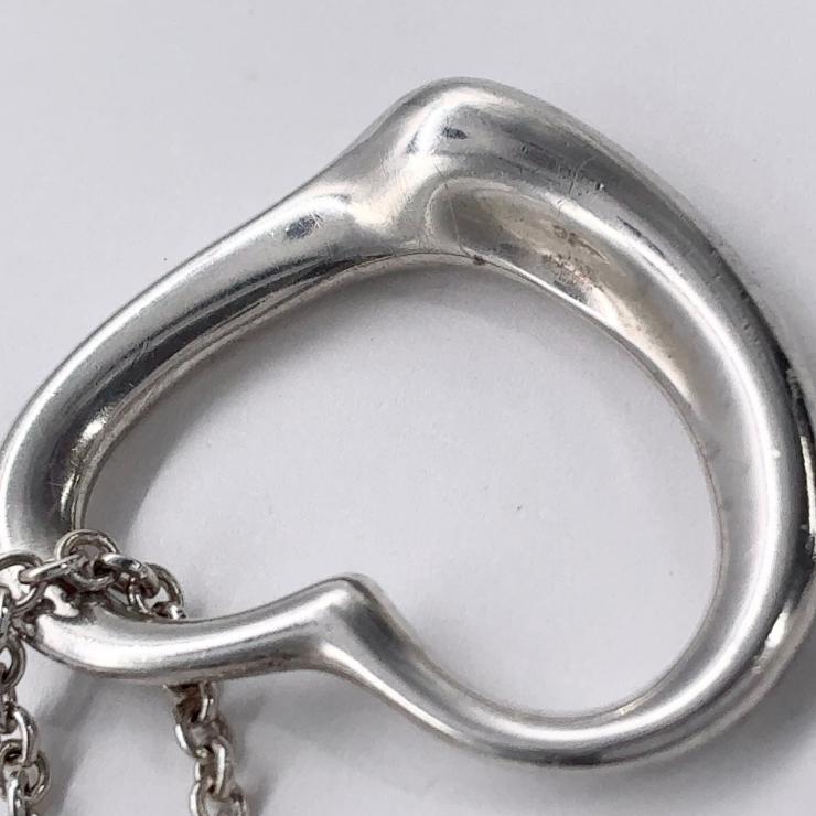 Tiffany&Co. ティファニー オープンハート 22mm ネックレス アクセサリー シルバー SV925 ★美品★