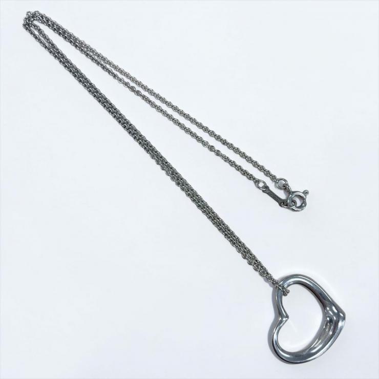 Tiffany&Co. ティファニー オープンハート 22mm ネックレス アクセサリー シルバー SV925 ★美品★
