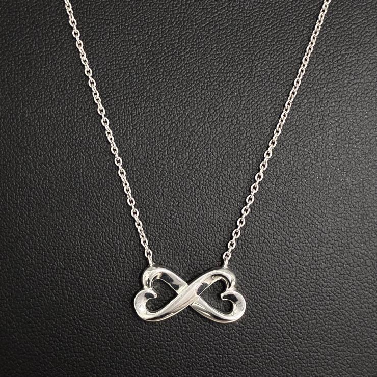 Tiffany&Co. ティファニー ダブルラビング ハート ネックレス アクセサリー シルバー SV925 ★美品★Tiffany&Co. ティファニー ダブルラビング ハート ネックレス アクセサリー シルバー SV925 ★美品★