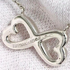 Tiffany&Co. ティファニー ダブルラビング ハート ネックレス アクセサリー シルバー SV925 ★美品★Tiffany&Co. ティファニー ダブルラビング ハート ネックレス アクセサリー シルバー SV925 ★美品★