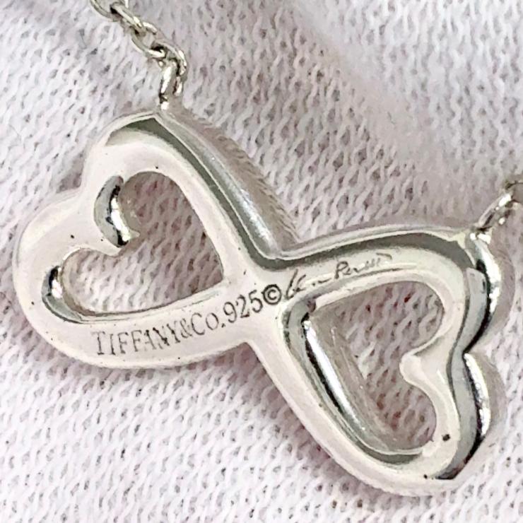 Tiffany&Co. ティファニー ダブルラビング ハート ネックレス アクセサリー シルバー SV925 ★美品★Tiffany&Co. ティファニー ダブルラビング ハート ネックレス アクセサリー シルバー SV925 ★美品★