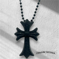 CHROME HEARTS クロムハーツ ラバー グリッター スモールCHクロス RUBBER SML CH CROSS シリコン ネックレス アクセサリー ブラック ラメ ★保証書★